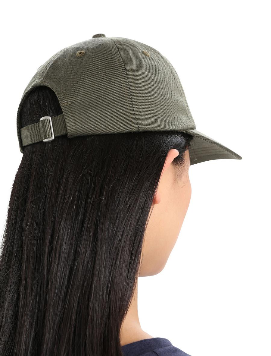 Loden / Black Icebreaker Unisex Merino 6 Panel Women's Hats | AU 1480KORI